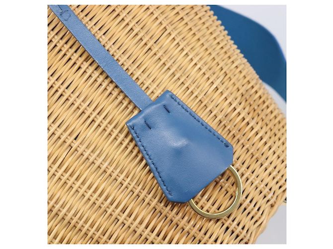 Borsa a mano PRADA in rattan 2way Marrone Oro Auth 199110V D'oro - vista 20