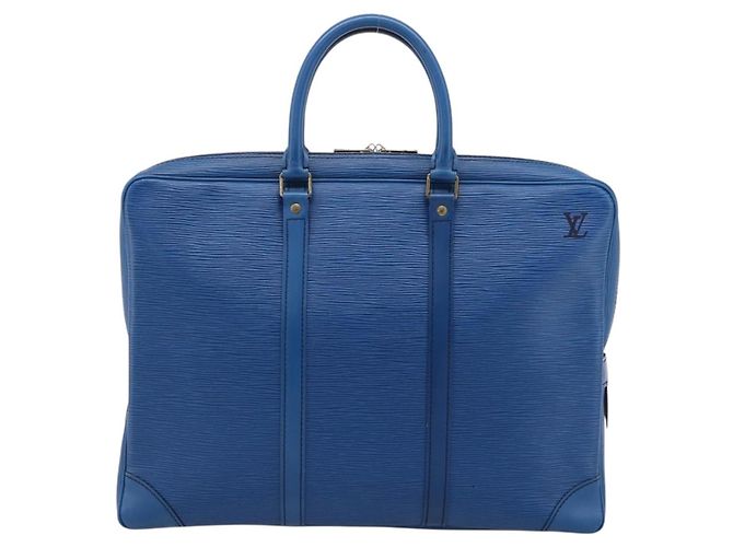 LOUIS VUITTON Epi Porte Documents Voyage Business Bag Blue M54475 LV Auth 198949 - vista 13
