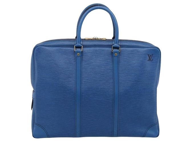 LOUIS VUITTON Epi Porte Documents Voyage Business Bag Blue M54475 LV Auth 198949 - vista 2