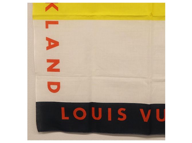LOUIS VUITTON LV Cup Pañuelo de algodón amarillo LV Auth 198783A - vista 4