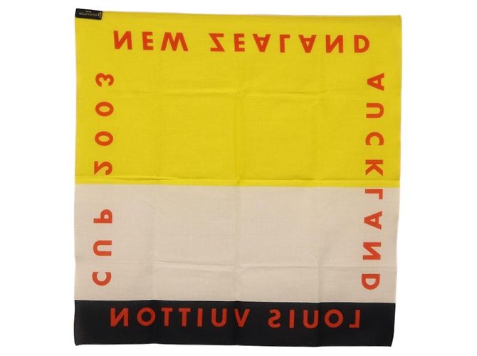 LOUIS VUITTON LV Cup Pañuelo de algodón amarillo LV Auth 198783A - vista 6