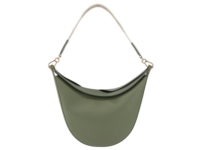 Borsa a spalla LOEWE Luna Small in pelle Verde Oro Auth ka5922M D'oro - vista 13