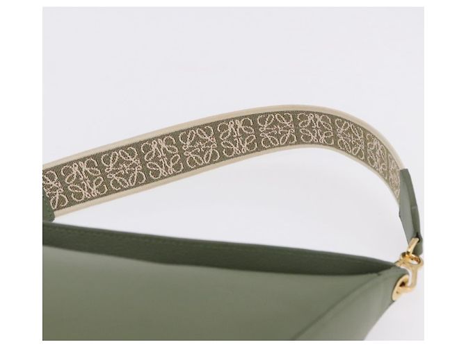 Borsa a spalla LOEWE Luna Small in pelle Verde Oro Auth ka5922M D'oro - vista 14