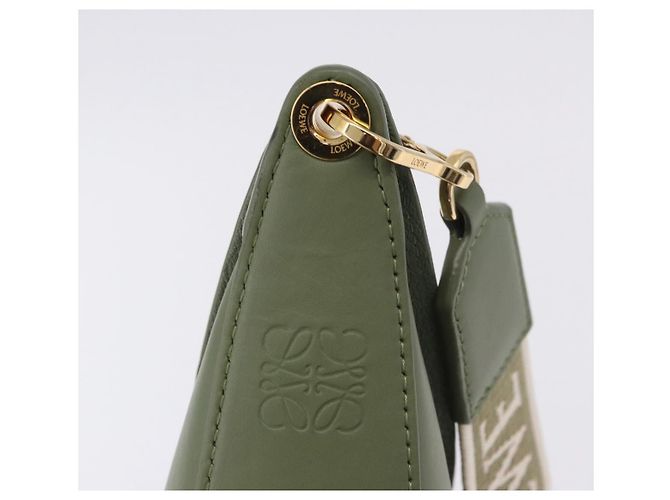 Borsa a spalla LOEWE Luna Small in pelle Verde Oro Auth ka5922M D'oro - vista 19