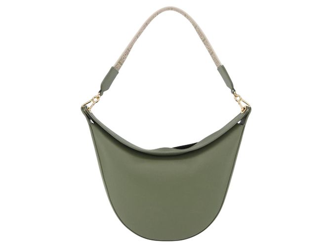 Borsa a spalla LOEWE Luna Small in pelle Verde Oro Auth ka5922M D'oro - vista 2