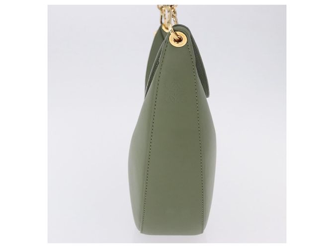 Borsa a spalla LOEWE Luna Small in pelle Verde Oro Auth ka5922M D'oro - vista 3