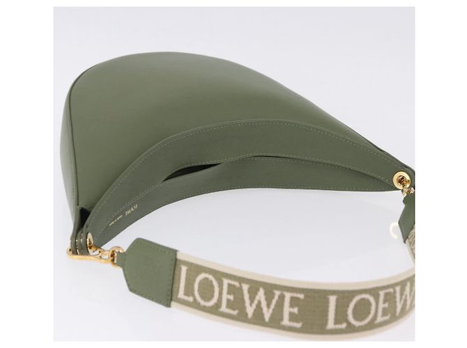 Borsa a spalla LOEWE Luna Small in pelle Verde Oro Auth ka5922M D'oro - vista 7