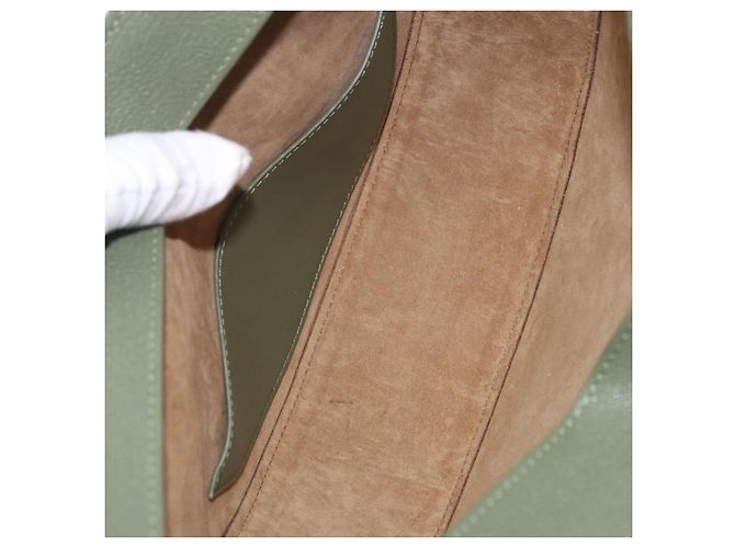 Borsa a spalla LOEWE Luna Small in pelle Verde Oro Auth ka5922M D'oro - vista 9