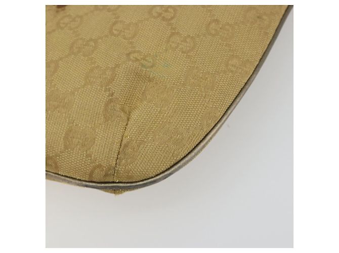 Borsa a tracolla GUCCI GG Canvas Beige Oro 005 0813 Auth 197215 D'oro - vista 13