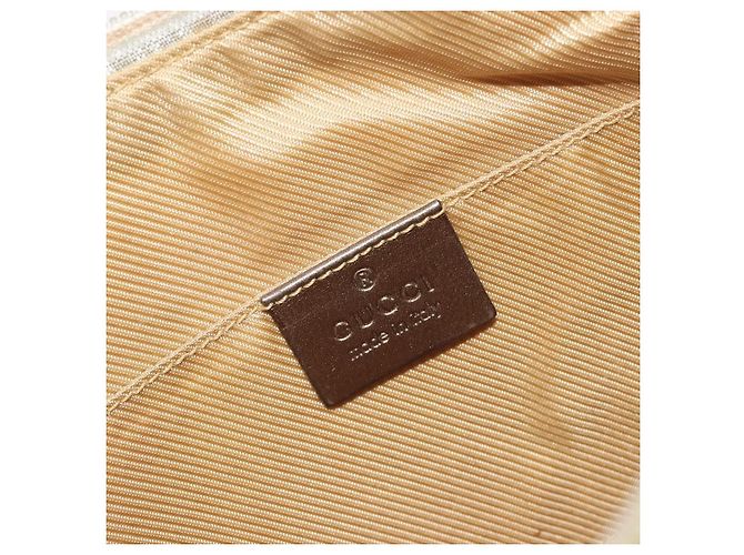 Borsa a tracolla GUCCI GG Canvas Beige Oro 005 0813 Auth 197215 D'oro - vista 17