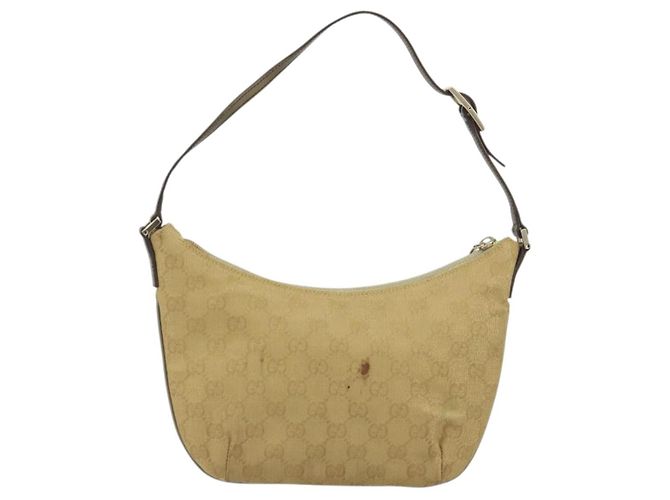 Borsa a tracolla GUCCI GG Canvas Beige Oro 005 0813 Auth 197215 D'oro - vista 3