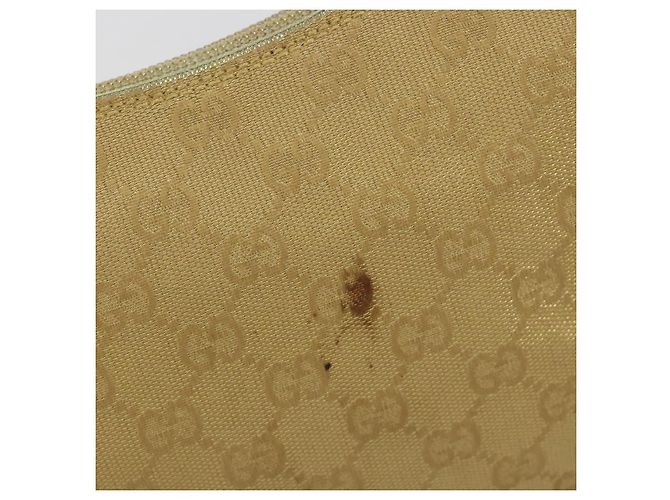 Borsa a tracolla GUCCI GG Canvas Beige Oro 005 0813 Auth 197215 D'oro - vista 4