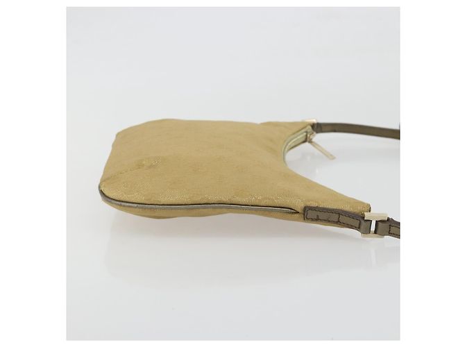 Borsa a tracolla GUCCI GG Canvas Beige Oro 005 0813 Auth 197215 D'oro - vista 5