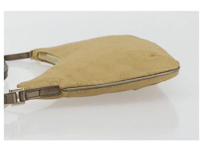 Borsa a tracolla GUCCI GG Canvas Beige Oro 005 0813 Auth 197215 D'oro - vista 6