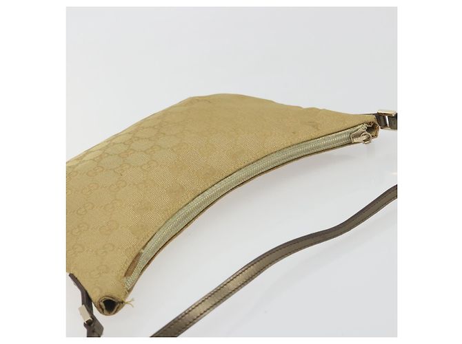 Borsa a tracolla GUCCI GG Canvas Beige Oro 005 0813 Auth 197215 D'oro - vista 7