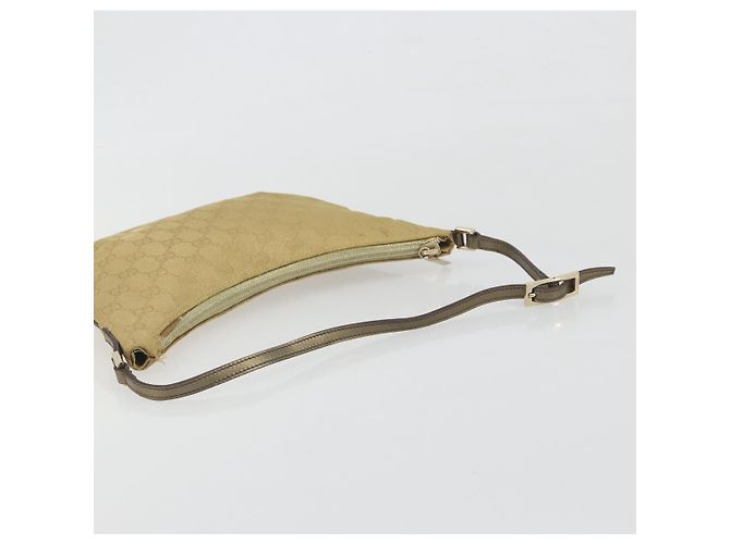 Borsa a tracolla GUCCI GG Canvas Beige Oro 005 0813 Auth 197215 D'oro - vista 8
