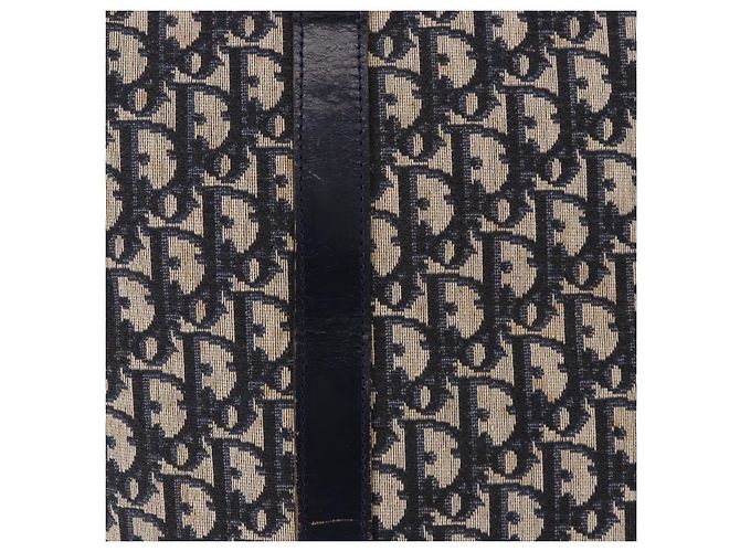 Borsa a mano Christian Dior Trotter Canvas Navy Silver Auth 197316A Argento Blu navy - vista 4