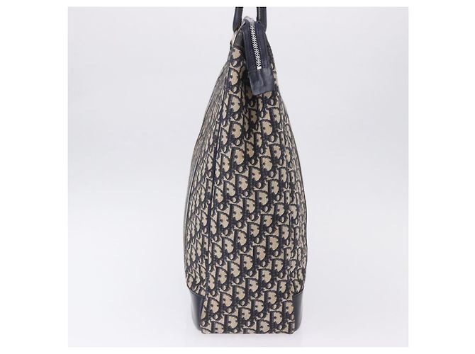 Borsa a mano Christian Dior Trotter Canvas Navy Silver Auth 197316A Argento Blu navy - vista 7