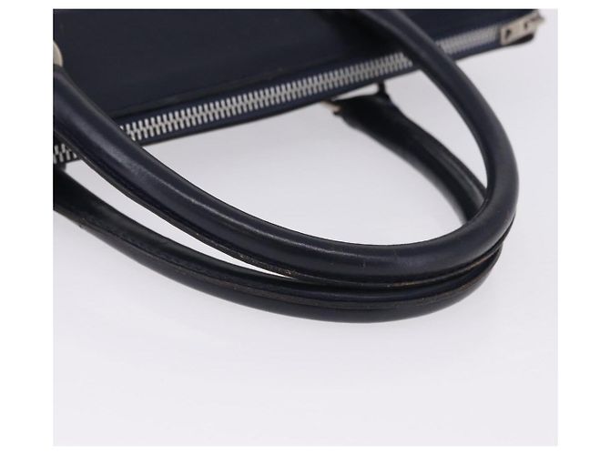 Borsa a mano Christian Dior Trotter Canvas Navy Silver Auth 197316A Argento Blu navy - vista 9