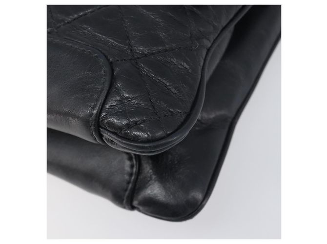 Borsa a tracolla CHANEL Matelasse con catena in pelle nera e argento CC Auth yk20837V Nero - vista 11