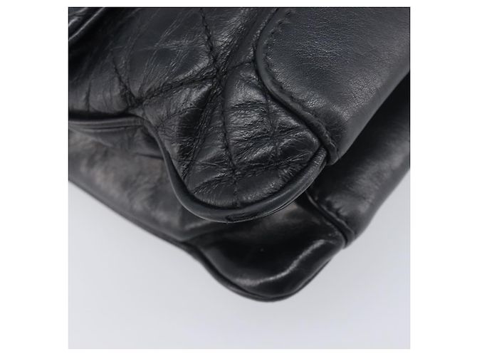 Borsa a tracolla CHANEL Matelasse con catena in pelle nera e argento CC Auth yk20837V Nero - vista 12