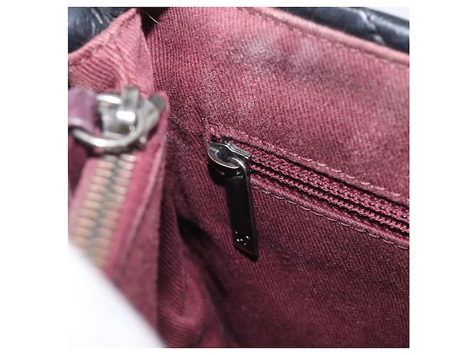 Borsa a tracolla CHANEL Matelasse con catena in pelle nera e argento CC Auth yk20837V Nero - vista 22