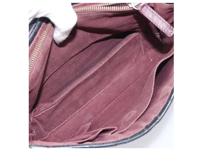 Borsa a tracolla CHANEL Matelasse con catena in pelle nera e argento CC Auth yk20837V Nero - vista 26