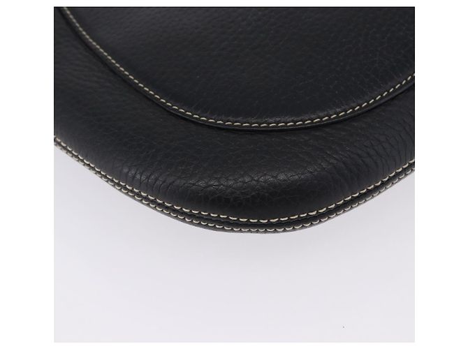 MCM Schultertasche Leder Schwarz Silber Auth 197876 - Ansicht 10