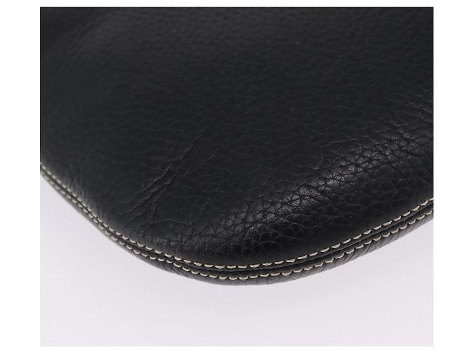 MCM Schultertasche Leder Schwarz Silber Auth 197876 - Ansicht 12