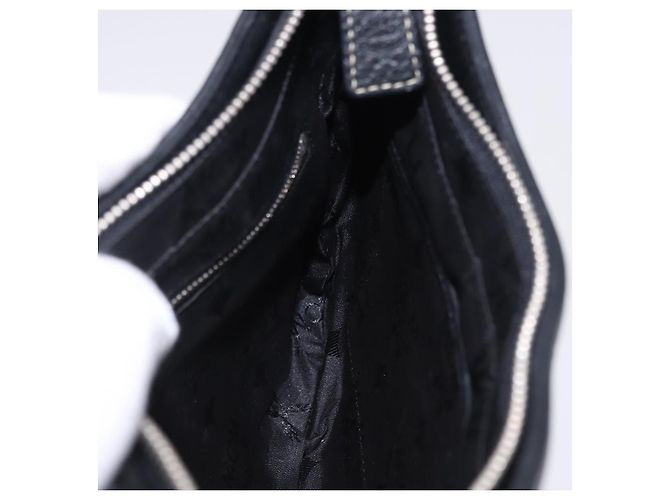 MCM Schultertasche Leder Schwarz Silber Auth 197876 - Ansicht 18