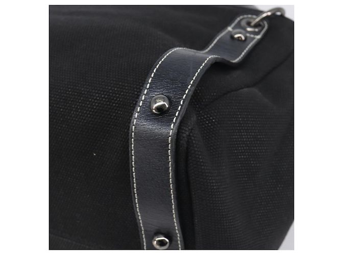 Borsa a mano BURBERRY Canvas Black Silver Auth ep15781 Nero Argento - vista 15