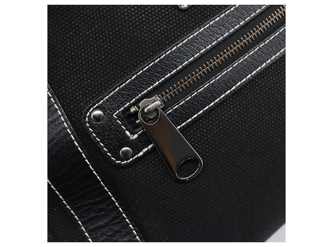 Borsa a mano BURBERRY Canvas Black Silver Auth ep15781 Nero Argento - vista 18