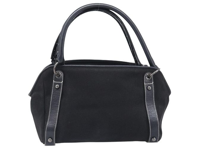 Borsa a mano BURBERRY Canvas Black Silver Auth ep15781 Nero Argento - vista 2