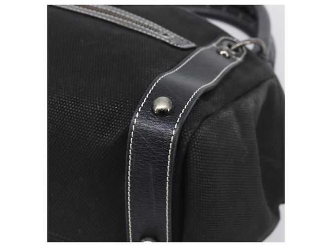 Borsa a mano BURBERRY Canvas Black Silver Auth ep15781 Nero Argento - vista 9