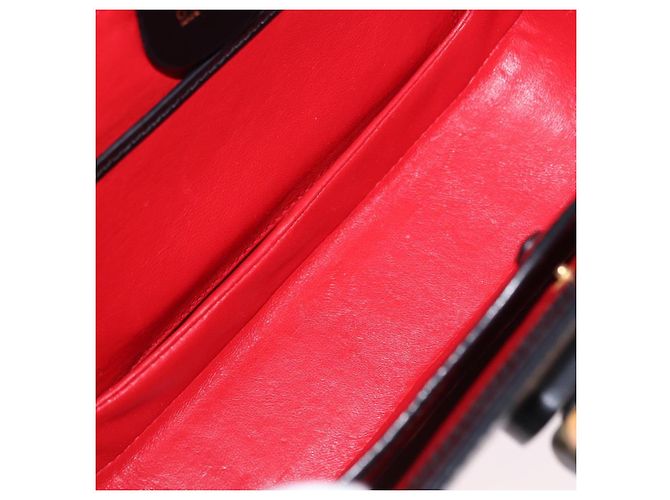 Borsa a mano GUCCI Bamboo in pelle 2way Nera Oro 000 46 0633 Auth am12260SAV Nero D'oro - vista 19
