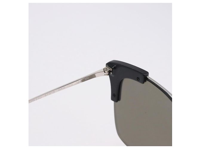 Gafas de sol PRADA Metal Silver Black Auth BA15310 Negro Plata - vista 10