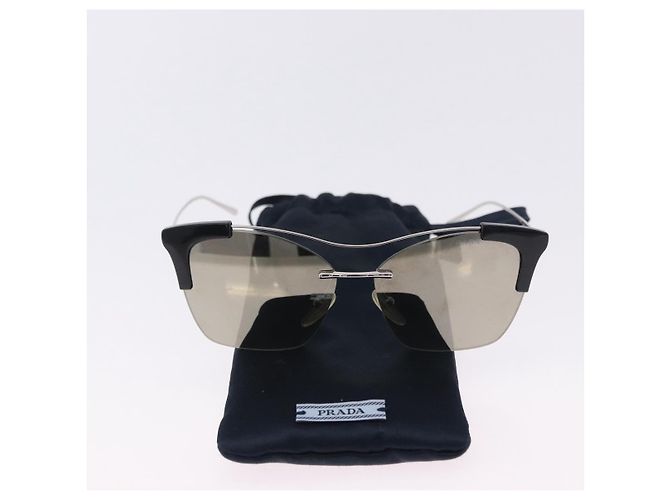 Gafas de sol PRADA Metal Silver Black Auth BA15310 Negro Plata - vista 12