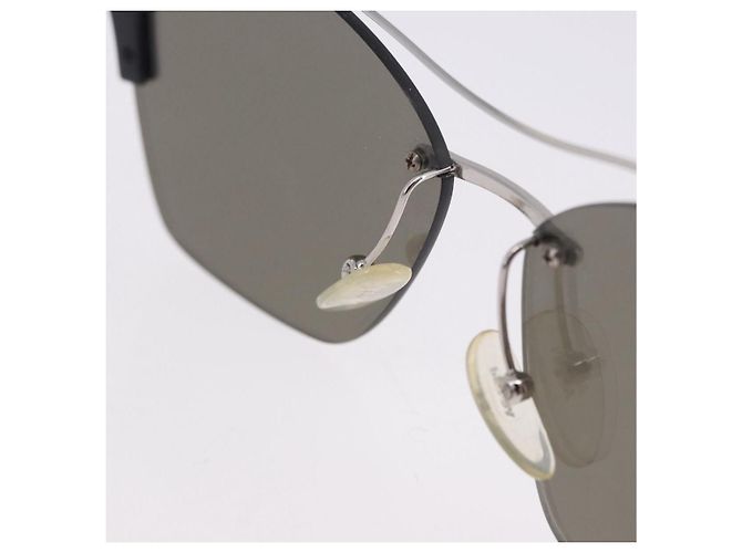 Gafas de sol PRADA Metal Silver Black Auth BA15310 Negro Plata - vista 14