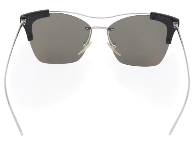Gafas de sol PRADA Metal Silver Black Auth BA15310 Negro Plata - vista 2