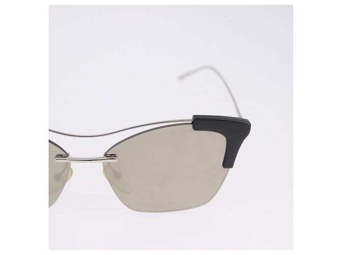 Gafas de sol PRADA Metal Silver Black Auth BA15310 Negro Plata - vista 4
