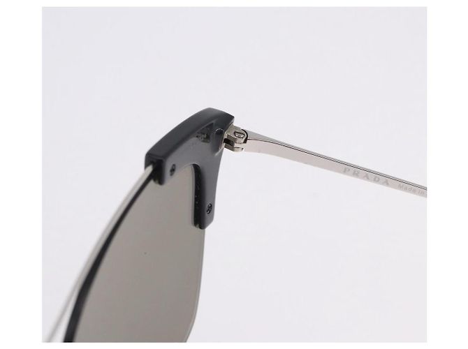 Gafas de sol PRADA Metal Silver Black Auth BA15310 Negro Plata - vista 9