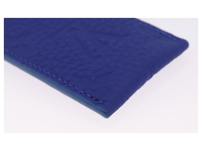 LOUIS VUITTON Astuccio per penne Monogram Emboss Blue GI1199 LV Auth 198556M - vista 15