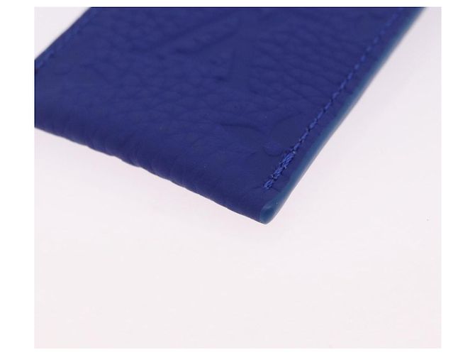 LOUIS VUITTON Astuccio per penne Monogram Emboss Blue GI1199 LV Auth 198556M - vista 16
