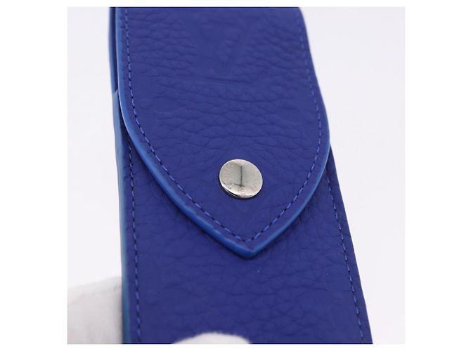 LOUIS VUITTON Astuccio per penne Monogram Emboss Blue GI1199 LV Auth 198556M - vista 17