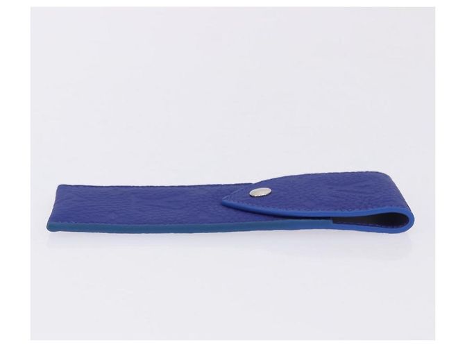 LOUIS VUITTON Astuccio per penne Monogram Emboss Blue GI1199 LV Auth 198556M - vista 3