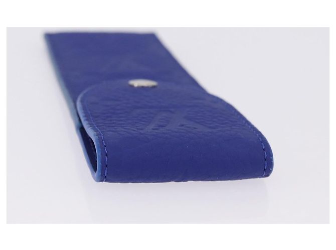 LOUIS VUITTON Astuccio per penne Monogram Emboss Blue GI1199 LV Auth 198556M - vista 5