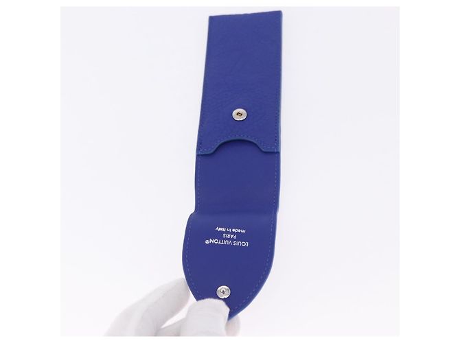 LOUIS VUITTON Astuccio per penne Monogram Emboss Blue GI1199 LV Auth 198556M - vista 8