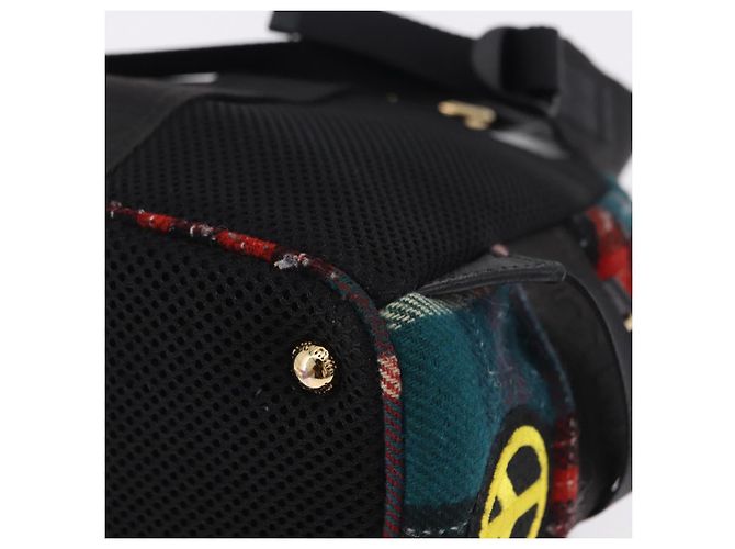 Zaino Miu Miu Lana Pelle Rosso Verde Oro Auth 196641M D'oro - vista 20