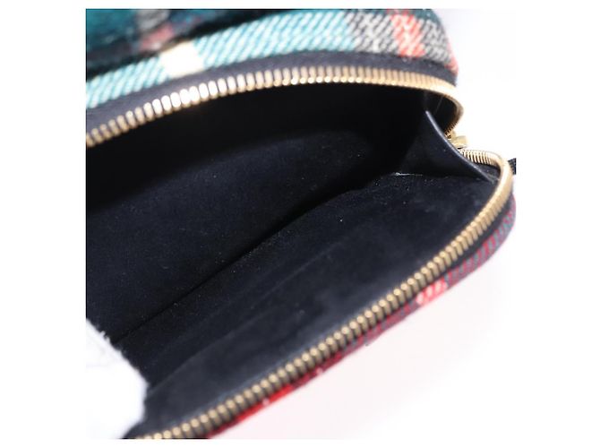 Zaino Miu Miu Lana Pelle Rosso Verde Oro Auth 196641M D'oro - vista 28