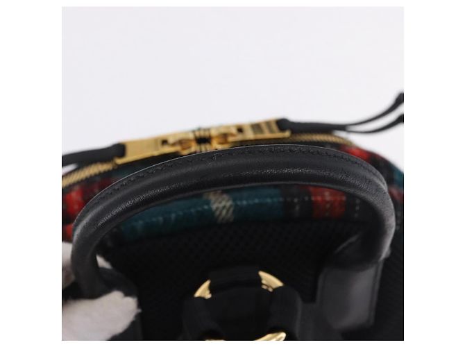 Zaino Miu Miu Lana Pelle Rosso Verde Oro Auth 196641M D'oro - vista 7